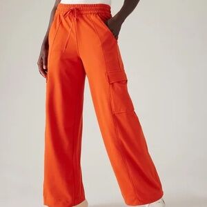 RETROTERRY HIGH RISE WIDE LEG CARGO PANT